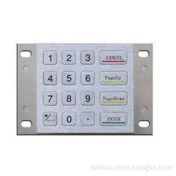 Rugged 12 short-travel keys metal numeric keypad MKP92-12F